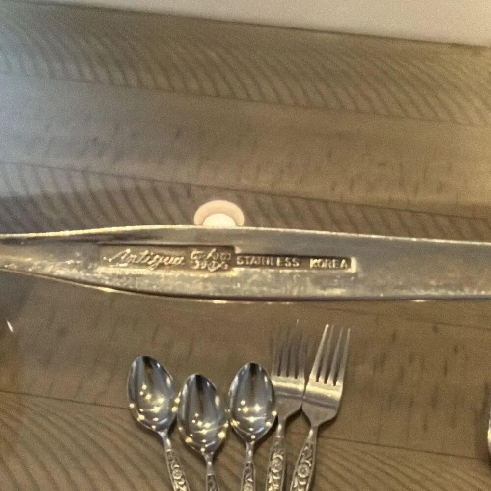 Antigua Grand Prix Stainless Steel Flatware Lot of 7 spoons and forks